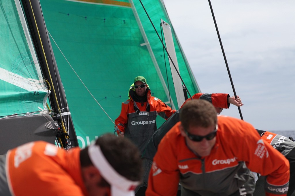 Groupama Sailing Team during leg 7 - Volvo Ocean Race 2011-12 © Yann Riou/Groupama Sailing Team /Volvo Ocean Race http://www.cammas-groupama.com/